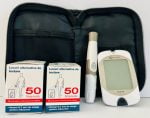 100 strip-teste + 110 lantete +1 Glucometru CLEVER CHECK + husă, dispozitiv de lansare a lanțetelor